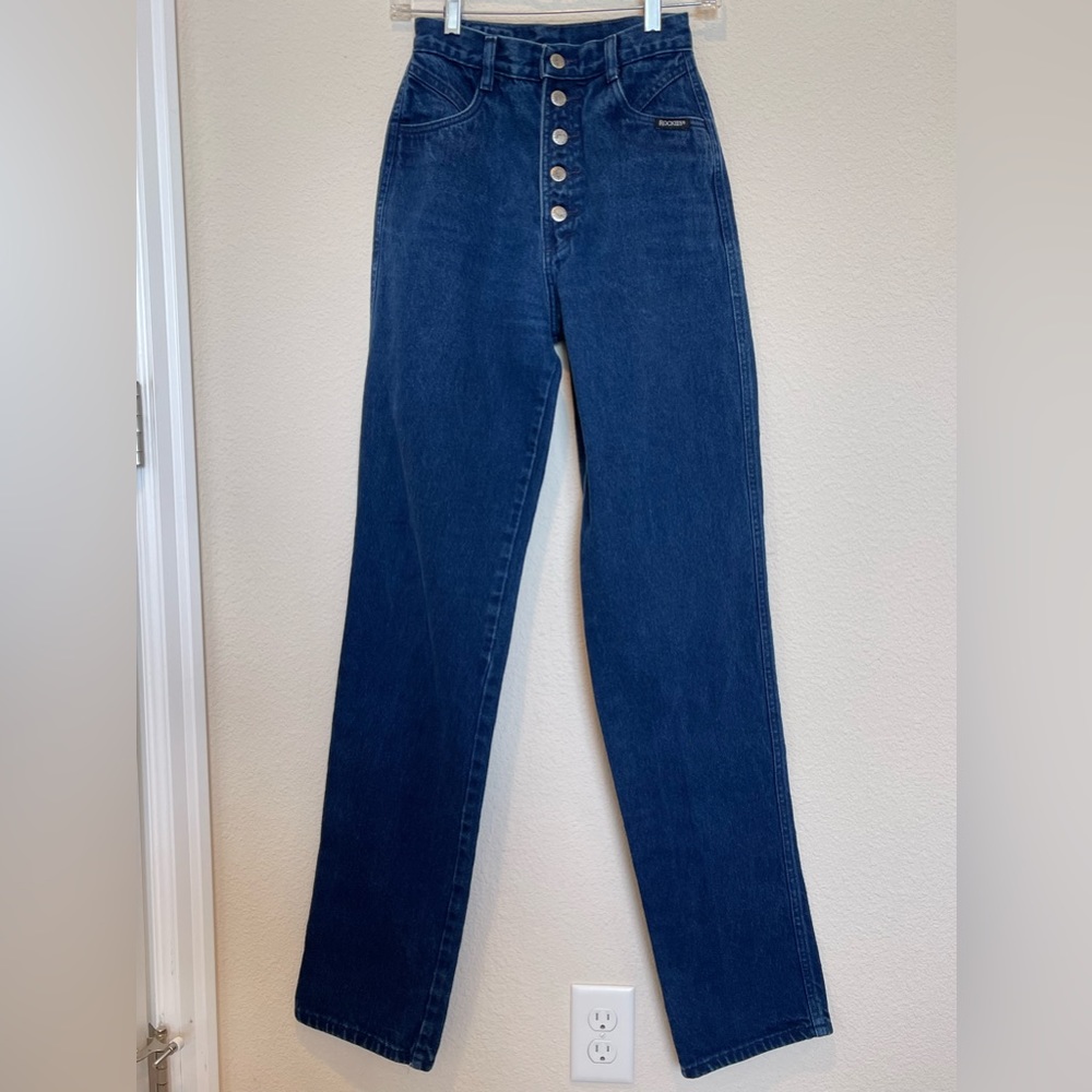 Vintage Women Rockies High Waisted Blue Jeans
